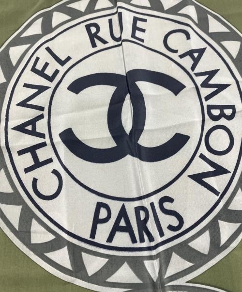 CHANEL（シャネル）CHANEL (シャネル) 大判シルクスカーフ カーキ サイズ:表記なしの古着・服飾アイテム