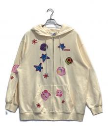 battle kid（バトルキッド）の古着「刺繍ロゴワッペンジップパーカー 」｜アイボリー