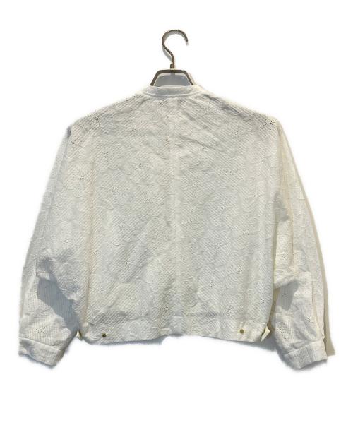 TOMORROW LAND collection（トゥモローランドコレクション）TOMORROW LAND collection (トゥモローランドコレクション) ブロッサムエンブロイダリー ジップアップブルゾン ホワイト サイズ:36の古着・服飾アイテム
