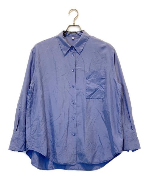 SALON adam et rope'（サロンアダムエロペ）SALON adam et rope' (サロンアダムエロペ) シルクシャツ ブルー サイズ:Freeの古着・服飾アイテム