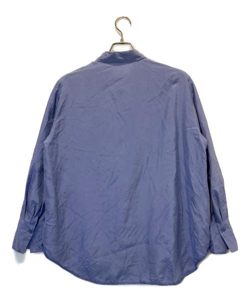 SALON adam et rope'（サロンアダムエロペ）SALON adam et rope' (サロンアダムエロペ) シルクシャツ ブルー サイズ:Freeの古着・服飾アイテム