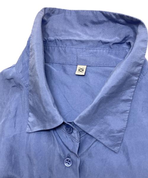 SALON adam et rope'（サロンアダムエロペ）SALON adam et rope' (サロンアダムエロペ) シルクシャツ ブルー サイズ:Freeの古着・服飾アイテム