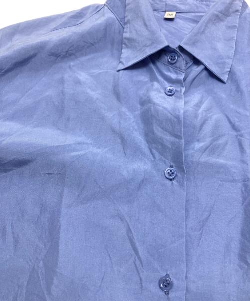 SALON adam et rope'（サロンアダムエロペ）SALON adam et rope' (サロンアダムエロペ) シルクシャツ ブルー サイズ:Freeの古着・服飾アイテム