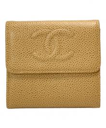 CHANEL（シャネル）の古着「ココマーク3つ折り財布」｜ベージュ