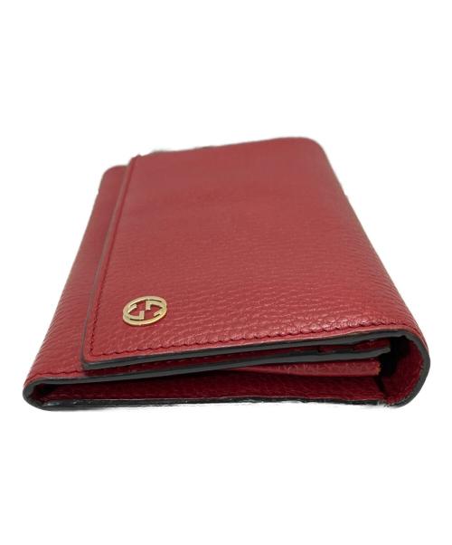 GUCCI（グッチ）GUCCI (グッチ) インターロッキング長財布 レッド サイズ:表記なしの古着・服飾アイテム