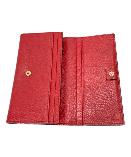 GUCCI（グッチ）GUCCI (グッチ) インターロッキング長財布 レッド サイズ:表記なしの古着・服飾アイテム