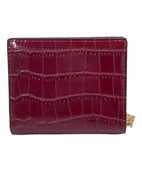 COACH（コーチ）COACH (コーチ) クロコ型押し2つ折り財布 レッド サイズ:表記なしの古着・服飾アイテム