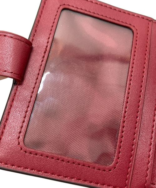 COACH（コーチ）COACH (コーチ) クロコ型押し2つ折り財布 レッド サイズ:表記なしの古着・服飾アイテム
