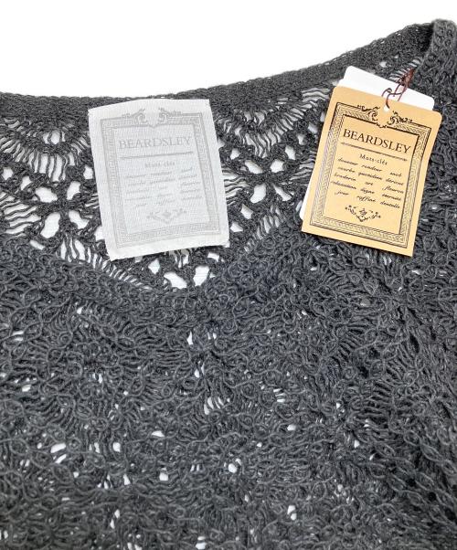 BEARDSLEY（ビアズリー）BEARDSLEY (ビアズリー) リネンレース編みニット ブラック サイズ:Free 未使用品の古着・服飾アイテム