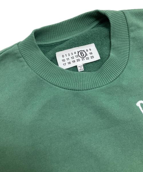 MM6 Maison Margiela（エムエムシックスメゾンマルジェラ）MM6 Maison Margiela (エムエムシックスメゾンマルジェラ) プリントスウェット グリーン サイズ:Sの古着・服飾アイテム
