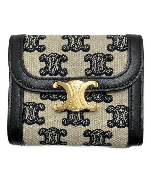 CELINE（セリーヌ）CELINE (セリーヌ) 3つ折り財布 アイボリーの古着・服飾アイテム