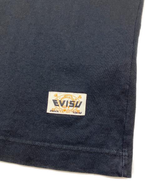 EVISU（エヴィス）EVISU (エヴィス) 家紋とカモメ大黒の発泡プリントルーズフィットTシャツ ブラック サイズ:XXLの古着・服飾アイテム