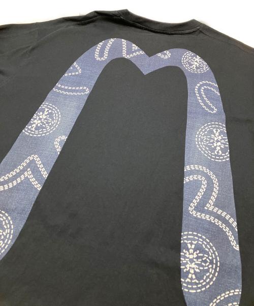 EVISU（エヴィス）EVISU (エヴィス) 家紋とカモメ大黒の発泡プリントルーズフィットTシャツ ブラック サイズ:XXLの古着・服飾アイテム
