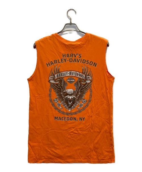 HARLEY-DAVIDSON（ハーレーダビッドソン）HARLEY-DAVIDSON (ハーレーダビッドソン) ノースリーブカットソー オレンジ サイズ:Mの古着・服飾アイテム