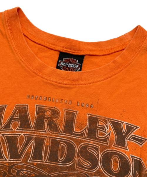 HARLEY-DAVIDSON（ハーレーダビッドソン）HARLEY-DAVIDSON (ハーレーダビッドソン) ノースリーブカットソー オレンジ サイズ:Mの古着・服飾アイテム
