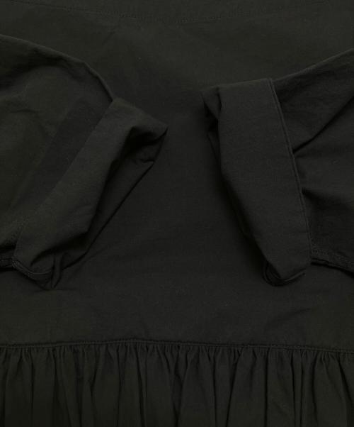 Curensology（カレンソロジー）Curensology (カレンソロジー) コットン ワイドギャザーワンピース ブラック サイズ:Mの古着・服飾アイテム