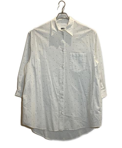 MM6 Maison Margiela（エムエムシックスメゾンマルジェラ）MM6 Maison Margiela (エムエムシックスメゾンマルジェラ) Polka-6 Shirt Dress ホワイト サイズ:Sの古着・服飾アイテム