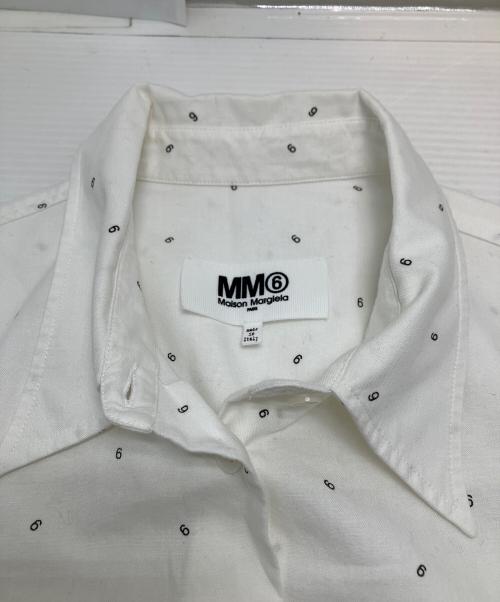 MM6 Maison Margiela（エムエムシックスメゾンマルジェラ）MM6 Maison Margiela (エムエムシックスメゾンマルジェラ) Polka-6 Shirt Dress ホワイト サイズ:Sの古着・服飾アイテム