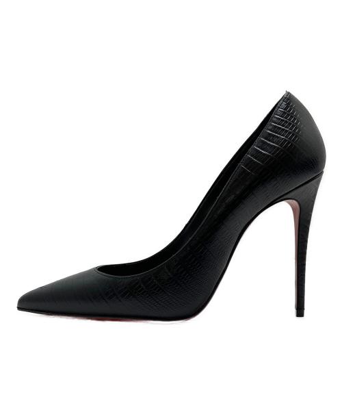 Christian Louboutin（クリスチャン・ルブタン）Christian Louboutin (クリスチャン・ルブタン) 型押しハイヒールパンプス ブラック サイズ:37の古着・服飾アイテム