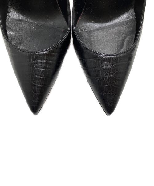Christian Louboutin（クリスチャン・ルブタン）Christian Louboutin (クリスチャン・ルブタン) 型押しハイヒールパンプス ブラック サイズ:37の古着・服飾アイテム