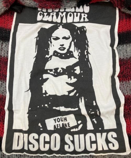 Hysteric Glamour（ヒステリックグラマー）Hysteric Glamour (ヒステリックグラマー) DISCO SUCKSクラッシュ オーバーサイズセーター グレー×レッド サイズ:Freeの古着・服飾アイテム