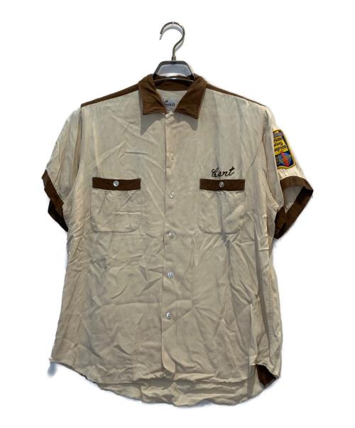 dunhill（ダンヒル）dunhill (ダンヒル) チェーン刺繍ボウリングシャツ ブラウン サイズ:Mの古着・服飾アイテム