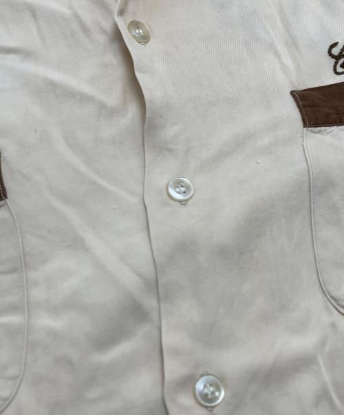 dunhill（ダンヒル）dunhill (ダンヒル) チェーン刺繍ボウリングシャツ ブラウン サイズ:Mの古着・服飾アイテム