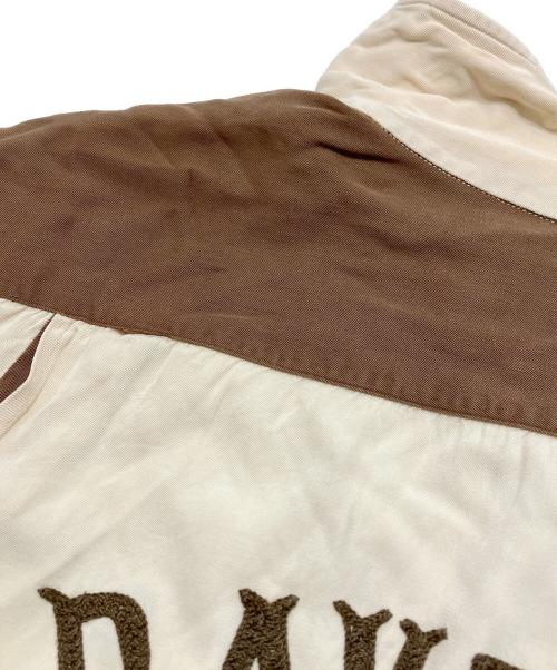 dunhill（ダンヒル）dunhill (ダンヒル) チェーン刺繍ボウリングシャツ ブラウン サイズ:Mの古着・服飾アイテム