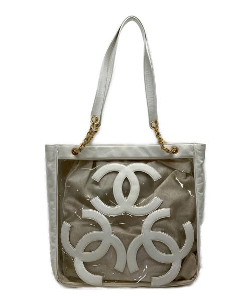 CHANEL（シャネル）CHANEL (シャネル) ココマーク トートバッグ ホワイトの古着・服飾アイテム