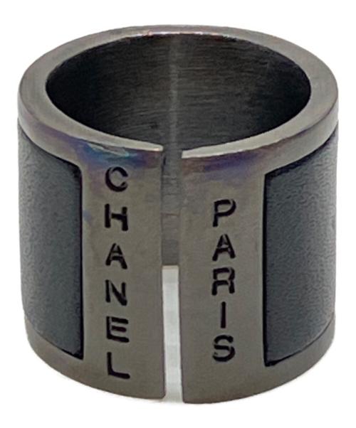 CHANEL（シャネル）CHANEL (シャネル) ココマークレザーリング ブラック サイズ:10号の古着・服飾アイテム
