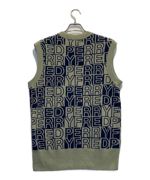 FRED PERRY（フレッドペリー）FRED PERRY (フレッドペリー) ニットベスト カーキ サイズ:S(US2)の古着・服飾アイテム