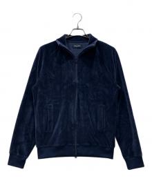 FRED PERRY（フレッドペリー）の古着「VELOUR TRACK JACKET」｜ネイビー