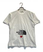 PLAY COMME des GARCONS×THE NORTH FACEプレイコムデギャルソン×ザ ノース フェイス）の古着「コラボプリントTシャツ」｜ホワイト