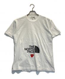 PLAY COMME des GARCONS×THE NORTH FACE（プレイコムデギャルソン×ザ ノース フェイス）の古着「コラボプリントTシャツ」｜ホワイト