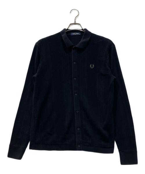 FRED PERRY（フレッドペリー）FRED PERRY (フレッドペリー) ニットポロシャツ ブラック サイズ:Mの古着・服飾アイテム