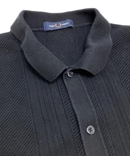 FRED PERRY（フレッドペリー）FRED PERRY (フレッドペリー) ニットポロシャツ ブラック サイズ:Mの古着・服飾アイテム