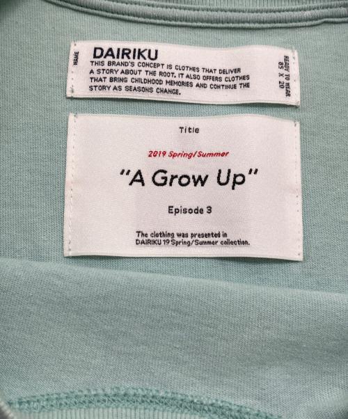 DAIRIKU（ダイリク）DAIRIKU (ダイリク) Night Life Dolman-Sleeve T-shirt ミント サイズ:Lの古着・服飾アイテム