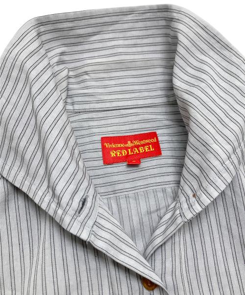 Vivienne Westwood RED LABEL（ヴィヴィアンウエストウッドレッドレーベル）Vivienne Westwood RED LABEL (ヴィヴィアンウエストウッドレッドレーベル) ストライプシャツ グレー サイズ:2の古着・服飾アイテム