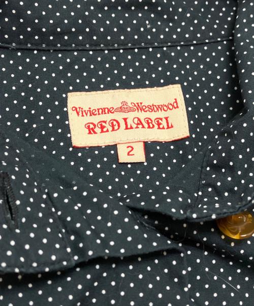 Vivienne Westwood RED LABEL（ヴィヴィアンウエストウッドレッドレーベル）Vivienne Westwood RED LABEL (ヴィヴィアンウエストウッドレッドレーベル) 丸襟ドットシャツ ネイビー サイズ:2の古着・服飾アイテム