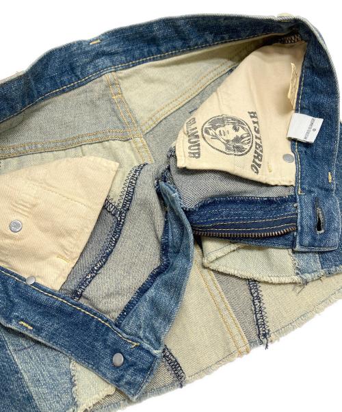 Hysteric Glamour（ヒステリックグラマー）Hysteric Glamour (ヒステリックグラマー) パッチワークデニムミニスカート インディゴ サイズ:M 未使用品の古着・服飾アイテム