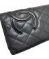 中古・古着 CHANEL (シャネル) ココマーク ロングウォレット ブラック：32000円