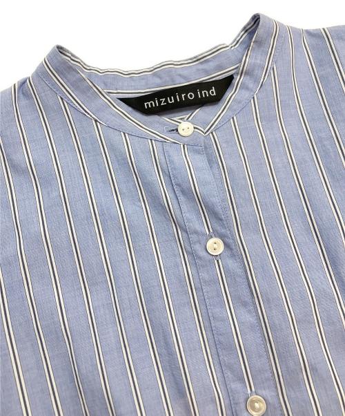 mizuiro-ind（ミズイロインド）mizuiro-ind (ミズイロインド) シャツワンピース ブルー サイズ:表記なしの古着・服飾アイテム