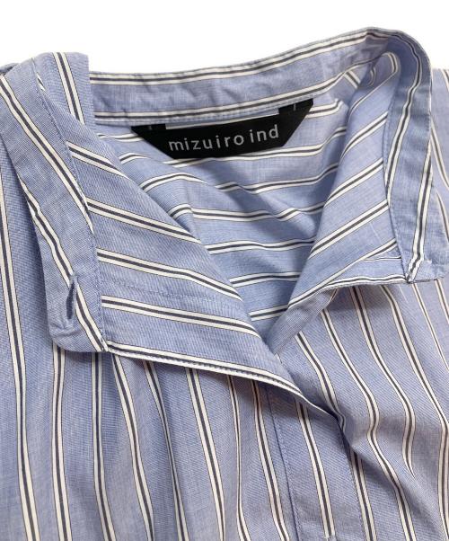 mizuiro-ind（ミズイロインド）mizuiro-ind (ミズイロインド) シャツワンピース ブルー サイズ:表記なしの古着・服飾アイテム
