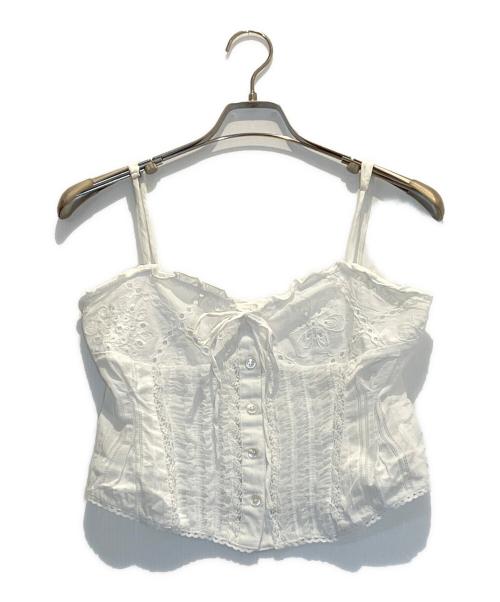 MAISON SPECIAL（メゾンスペシャル）MAISON SPECIAL (メゾンスペシャル) 2way Cotton Puff Sleeve Bustier ホワイト サイズ:Mの古着・服飾アイテム