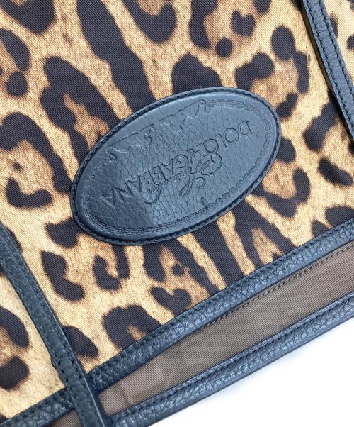 DOLCE & GABBANA（ドルチェ＆ガッバーナ）DOLCE & GABBANA (ドルチェ＆ガッバーナ) レオパード柄トートバッグ ブラウンの古着・服飾アイテム