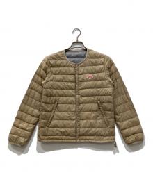 DANTON（ダントン）の古着「Crew Neck Inner Down Jacket」｜ベージュ