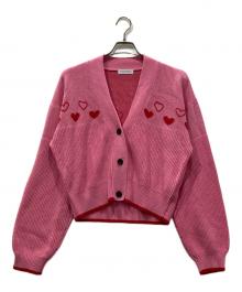 MAISON SPECIAL（メゾンスペシャル）の古着「Heart Jacquard Short Length」｜ピンク