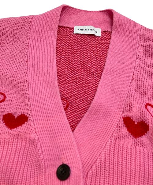 MAISON SPECIAL（メゾンスペシャル）MAISON SPECIAL (メゾンスペシャル) Heart Jacquard Short Length ピンク サイズ:FREEの古着・服飾アイテム