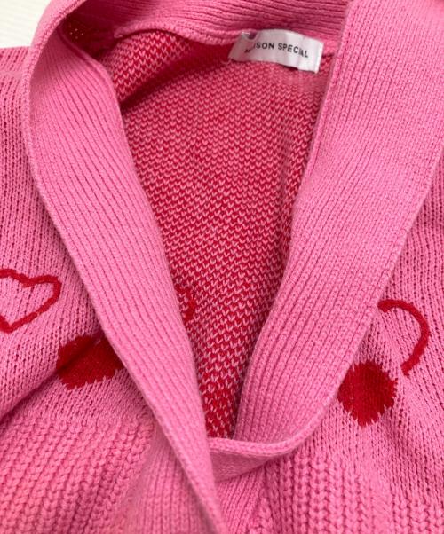 MAISON SPECIAL（メゾンスペシャル）MAISON SPECIAL (メゾンスペシャル) Heart Jacquard Short Length ピンク サイズ:FREEの古着・服飾アイテム