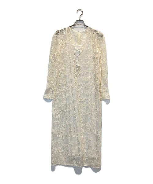 Ameri VINTAGE（アメリヴィンテージ）Ameri VINTAGE (アメリヴィンテージ) マキシ丈レースアップドレス アイボリー サイズ:Mの古着・服飾アイテム